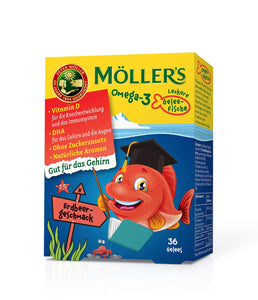 Möller's Omega-3 Balık Yağı Çilek Aromalı Jelibon 36 adet